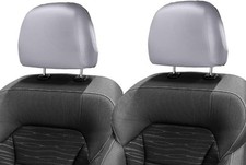 2pcs Soft Elastic Waterproof Car Seat Headrest Covers Reusable Fu Color Grey