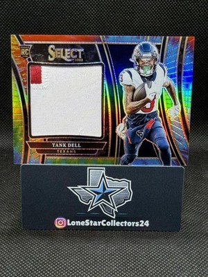 2023 Panini Select #SWA-NTD Tank Dell Jumbo Rookie Swatch Tie-Dye Prizm #/25