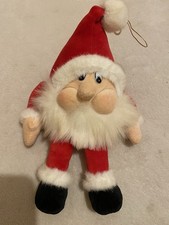 Vintage PMS Plush Santa Retro Father Christmas Decoration 90s