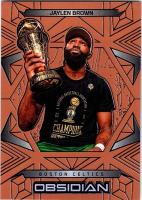 2024-25 Panini Obsidian - Jaylen Brown, Jaylen Brown #186 Electric Etch Bronze