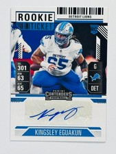 2024 Contenders Football Kingsley Eguakun Rookie Ticket Auto Lions