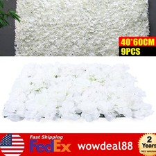 12Pcs Flower Panel White Artificial Flower Wall Panel Flower Backdrop Wall Decor