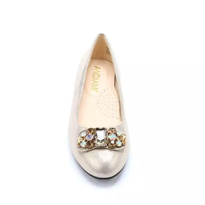 Silver diamond flats sale