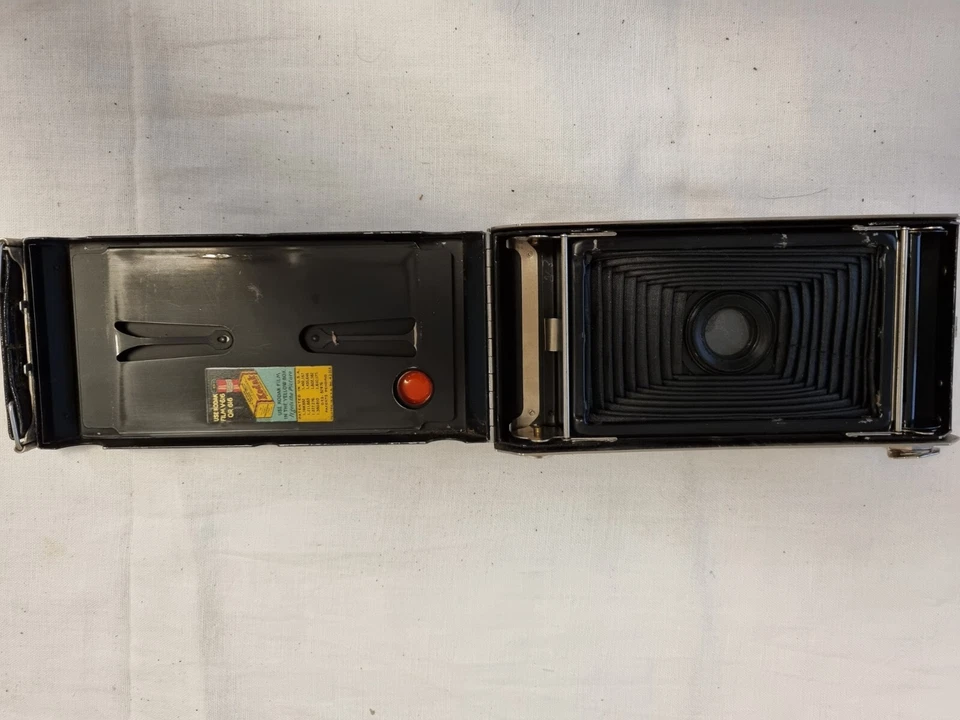 ancien appareil photo kodak àsoufflet+trepied+étui en cuir - Photo 4/4