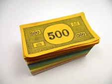 Vintage Monopoly Game Pieces MONEY Stack NO DATE Heavy Use / Wear