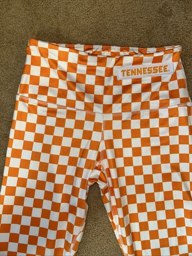 NWT ZooZatz Tennessee Volunteers Checkerboard Pattern Orange White Leggings Sz S - Picture 9 of 16