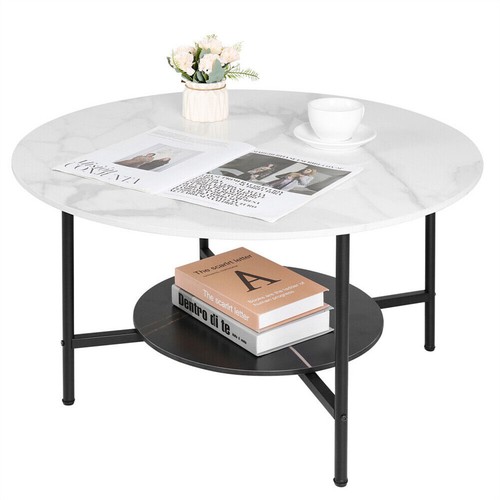 Modern Glossy Finish Sintered Stone Coffee Table Nested Set Sofa Side End Tables - Picture 126 of 329
