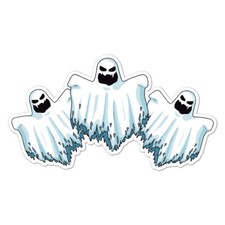 Halloween Scary Ghosts, Vinyl Decal Sticker, Indoor Outdoor, 3 Sizes, 9014