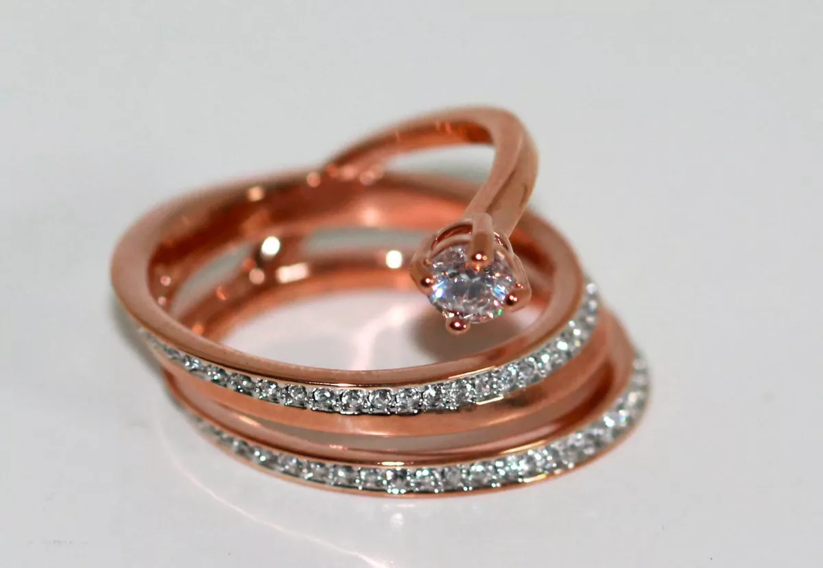 Swarovski fresh ring rose best sale gold