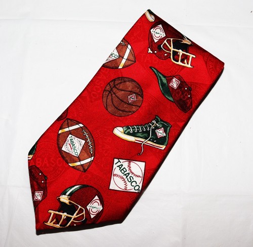 Tabasco Men's Tabasco Sports Sneakers Print Silk Neck Tie