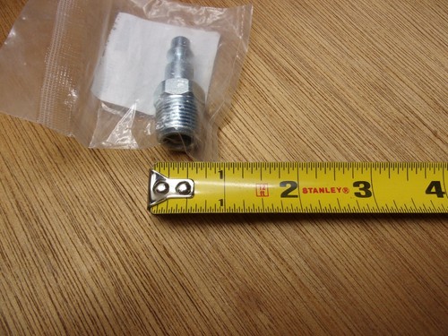 (Qty.3) Speedaire 30E659 Male Coupler Plug 1/4" Body Steel 3/8" MNPT Thread Size - Picture 5 of 8