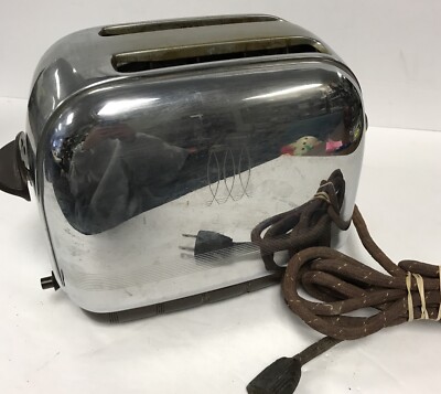 VINTAGE RETRO SILVER TOASTMASTER TOASTER TESTED WORKING BREAD