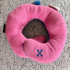 BCOZZY Neck Pillow for Travel Double Support Head Neck Small Kids Pink Blue Sz S
