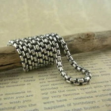 Sterling Silver Oxidized Heavy 24" Venetian Box Chain Keith Jack Jewelry Lobster