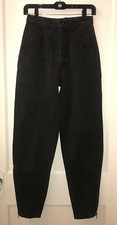 Vintage 80's CHIORI Black Pants 26x30 High Waist Zippers SKATE SURF Distressed