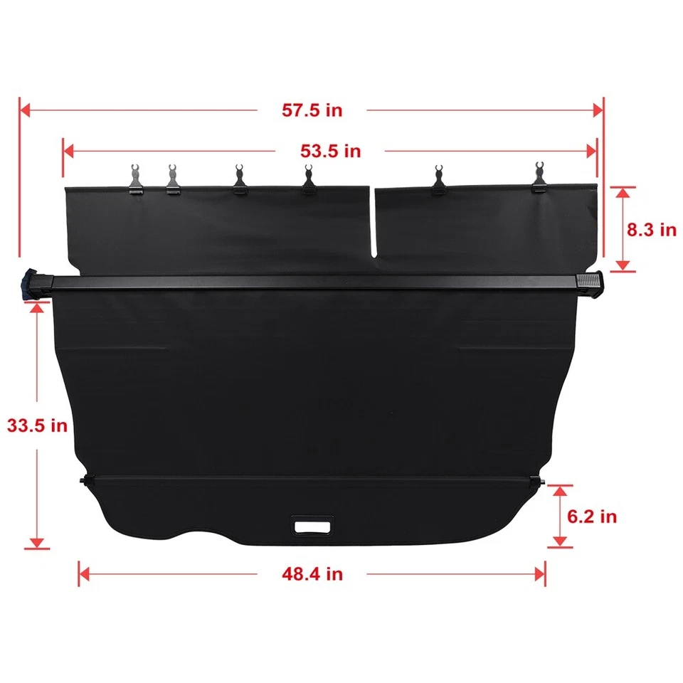 Cubierta de maletero de seguridad de carga trasera retráctil para Lexus GX460 2010-2020 2021 2022 Foto 2 de 4