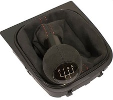 FÜR VW GOLF 5 6 GTI EOS SCIROCCO 5G ALCANTARA © SCHALTKNAUF SCHALTSACK BLACK  05