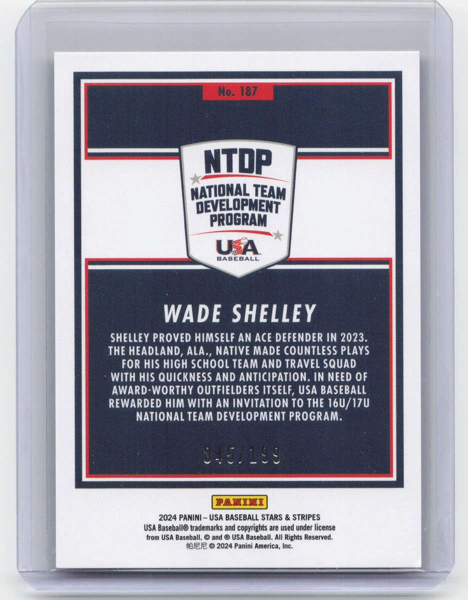 2024 Panini Stars & Stripes #187 Wade Shelley Red Disco #/199 | eBay