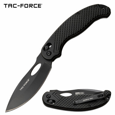 Tac-Force Ball Bearing Axis Lock Black Pocket Knife Folder TF-1037BK 8.25'' Open