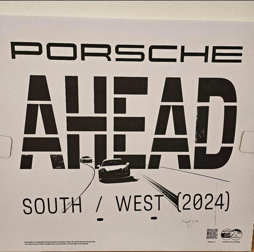 Porsche large calendar 2024 Collector's 64×56×1.5cm | eBay