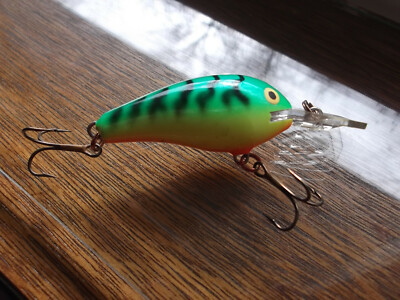 Difficile à trouver Rapala Rattlin Fat Rap RFR-5 FT Fire Tigre Fabriqué