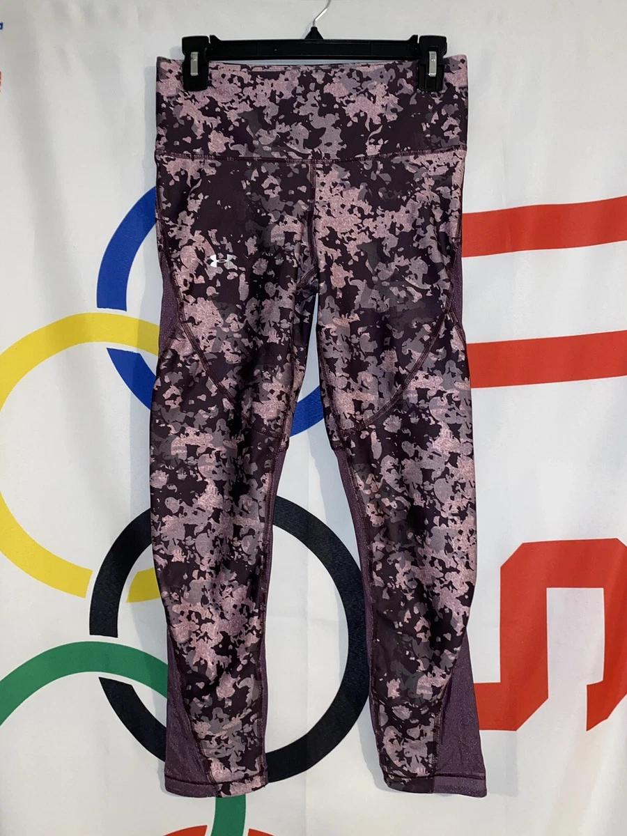 Under Armour Leggings Womens Medium Purple Floral Capri