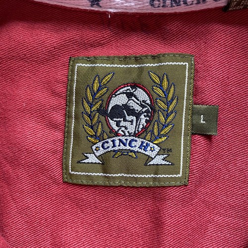 Vintage Cinch Heavy Cotton Shirt - Large - Red - Made in Macau - Picture 7 of 14