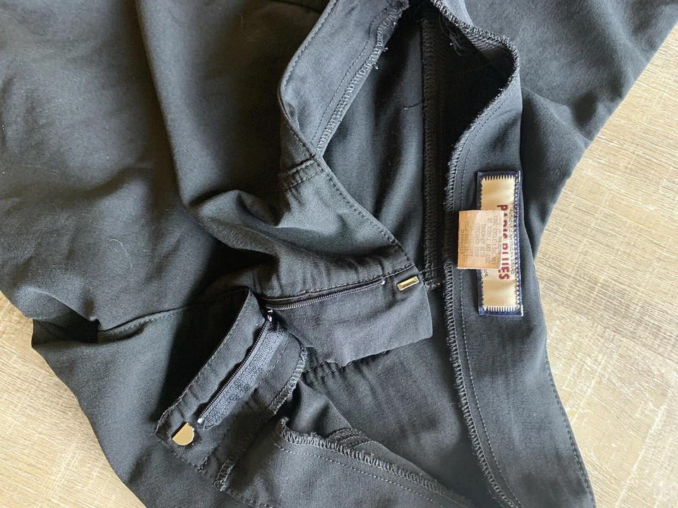 Paris Blues Originals Women 13 Y2K Low Rise Flare Pants Black Trousers Vtg 2000s - Image 3 of 4