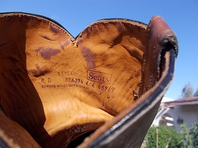 Vintage Distressed SEARS Brown Western Cowboy Boots Men's sz Vintage Distressed SEARS Brown Western Cowboy Boots Men's sz