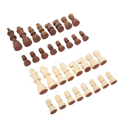 Dual Color Chess Figures Nonip 32PCS Glossy Finish Chess Pieces Toy JJ