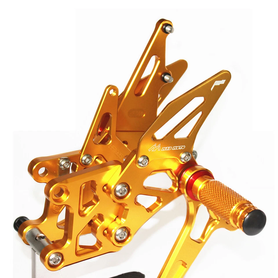 Juego trasero ajustable estriberas para motocicleta Yamaha YZF-R6 2017 2018 GD Foto 4 de 4