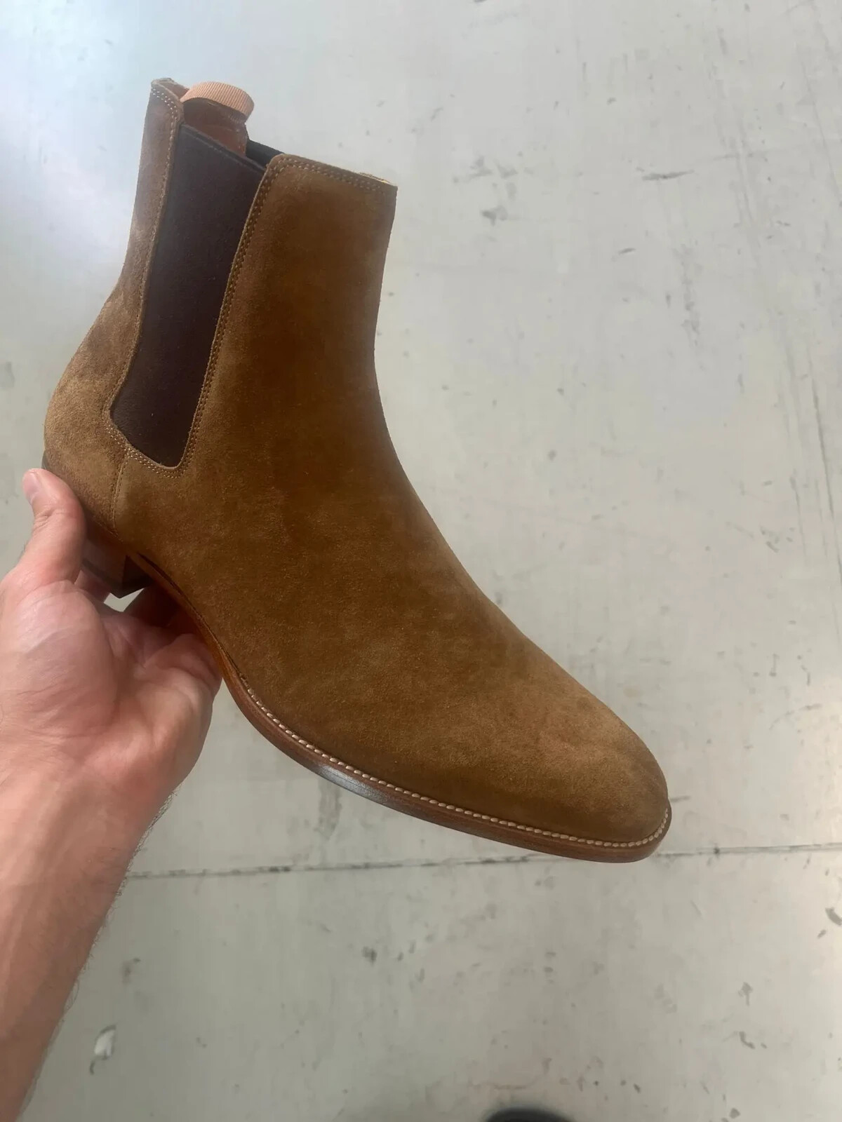 Stivali Saint Laurent Paris Classic Wyatt Chelsea in marrone BN con difetto 40