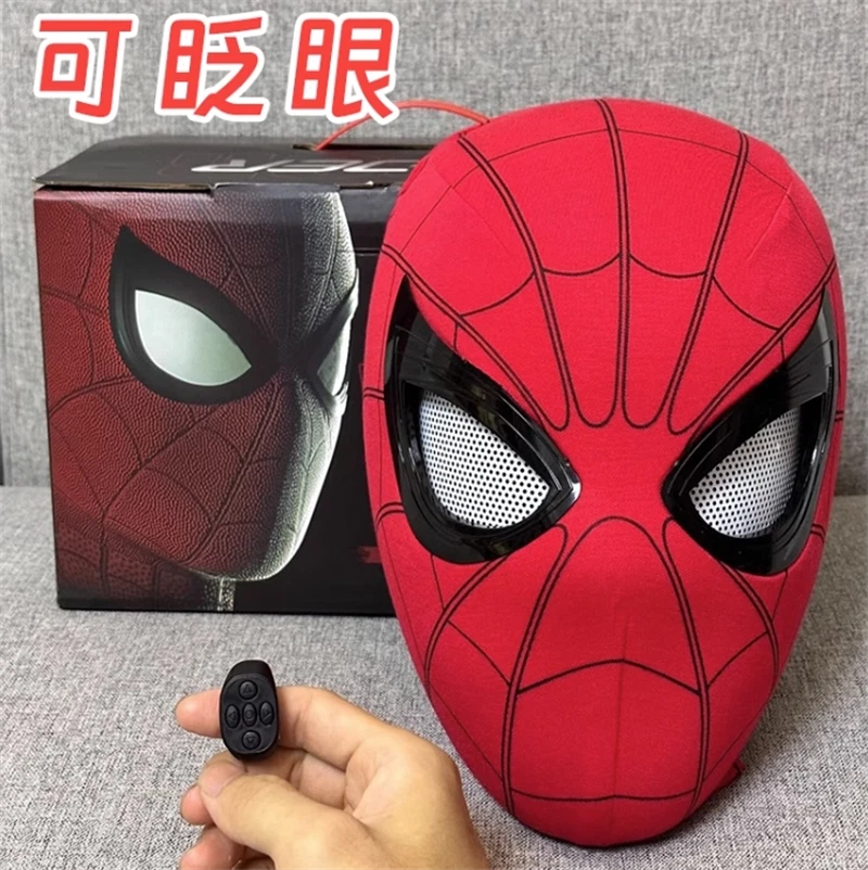 Spiderman Masks 1:1 Helmet Wearable Ring Remote Control Eyes Mask Cosplay Props - Image 2 of 4