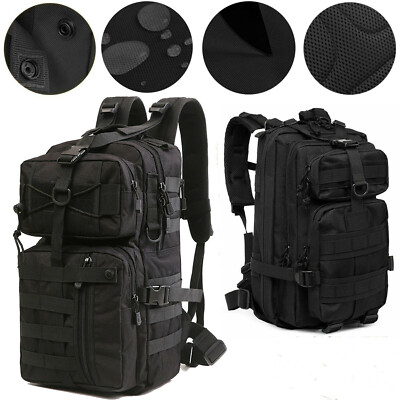 Military Tactical Army Backpack Rucksack Molle Waterproof Day Assault  Pack Bag UK