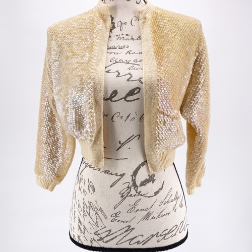 gold sequin shrug