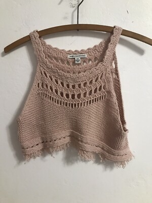 american eagle crochet top