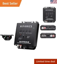 Universal Vehicle Digital Bass Enhancement Processor with Remote Control - Black