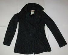 Lost Rhett Gray Pea Coat Jacket Size X-small Brand New