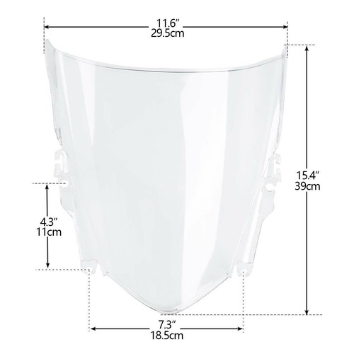 Clear Windshield Windscreen Fit For Honda CBR500R CBR 500R 2013-2015 2014 - Picture 5 of 9