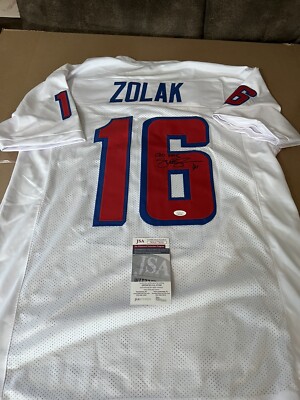 Scott Zolak Autographed Signed Patriots White Custom Jersey JSA COA