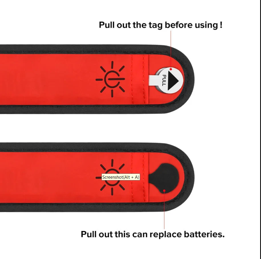 BSEEN LED Slap Band Slap Wrap Bracelet Glow or Flash Hot Pink - Image 2 of 3