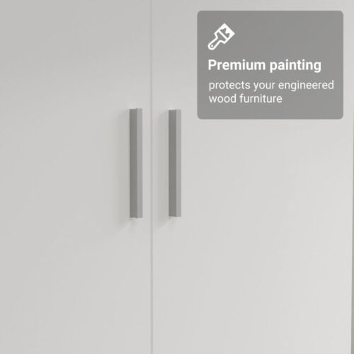 Madesa 4 Doors 4 Drawers Storage Cabinet Wardrobe Shelves Hanging Space 63 Inch - Picture 18 of 22