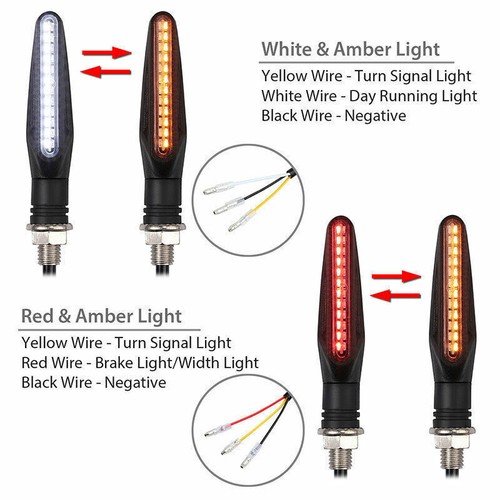 Motorcycle Sequential Flowing LED Turn Signal Indicator DRL Daytime Brake Light - Bild 21 von 28