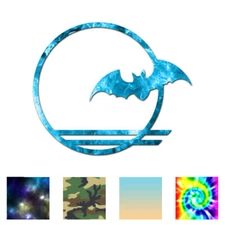 Bat Moon - Vinyl Decal Sticker - Multiple Patterns & Sizes - ebn791