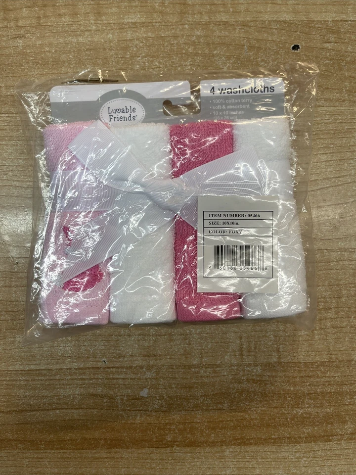 NUEVO Luvable Friends Unisex Bebé Súper Suave Algodón Paños Zorro Rosa ENVÍO GRATUITO Foto 3 de 4