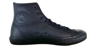 converse pelle nere alte