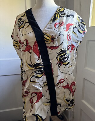Fausto Puglisi Made In Italy 100% Silk Blouse New With Tags