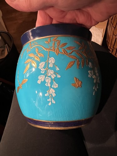 Minton Turquoise Biscuit Jar c.1873 to 1912 - Picture 10 of 18
