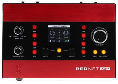 Focusrite RedNet X2P 2x2 Ethernet Digital IO w. Preamps -Nice!-ProSoundUniverse.