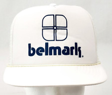 Belmark Label Solutions Snapback Hat Vintage White Foam/Mesh Trucker Cap